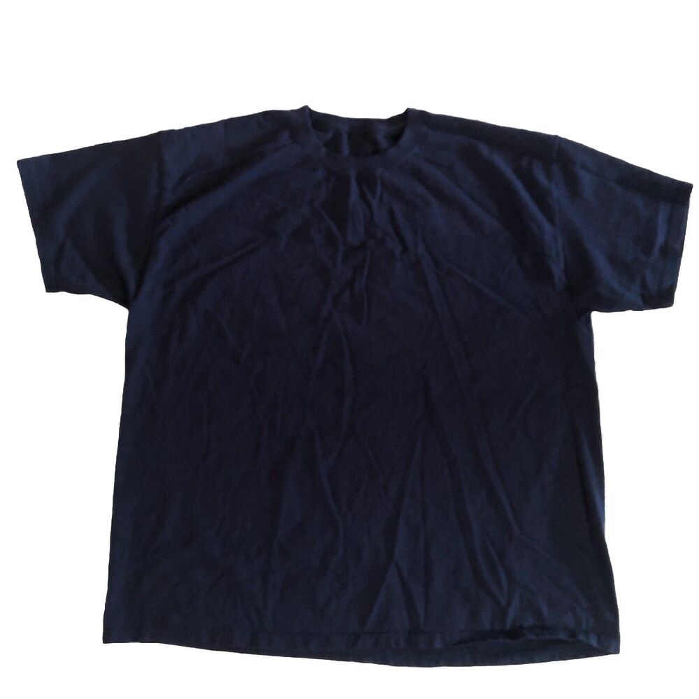 ⁠Hanes Tagless Mens XL Navy Blue Short Sleeve Crewneck T-Shirt  Cotton 09112026